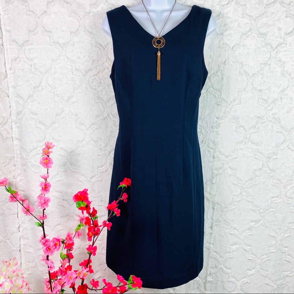 Beautiful Sleeveless Navy Blue Dress